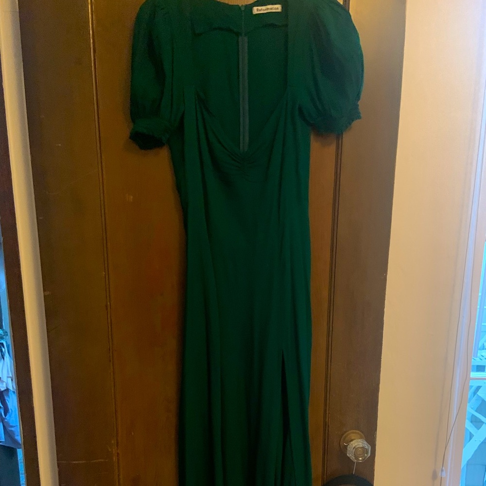 Reformation Hunter Green MIDI dress | Size 4